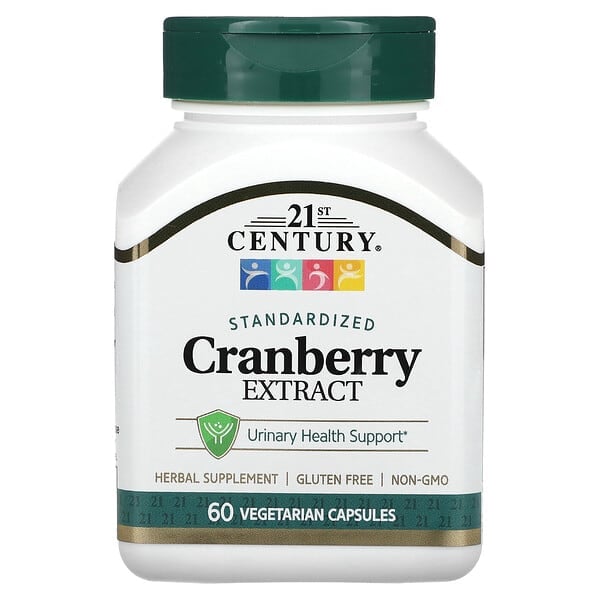 21st Century, 蔓越橘提取物，標準化，60 粒素食膠囊