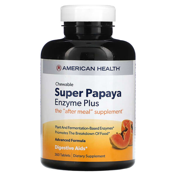 American Health, 超級木瓜 Enzyme Plus 咀嚼片,360 片