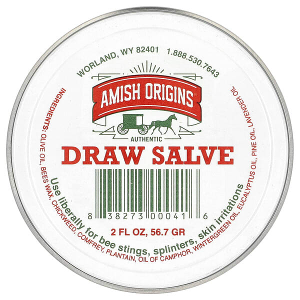 Amish Origins, Draw Salve，2 液量盎司（56.7 克）