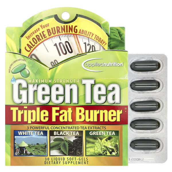 Applied Nutrition, 綠茶三重脂肪燃燒劑,30粒液體軟膠囊