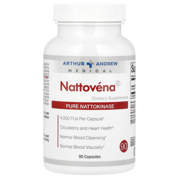 Arthur Andrew Medical, Nattovena,純 納豆激酶,200 毫克,90 粒膠囊