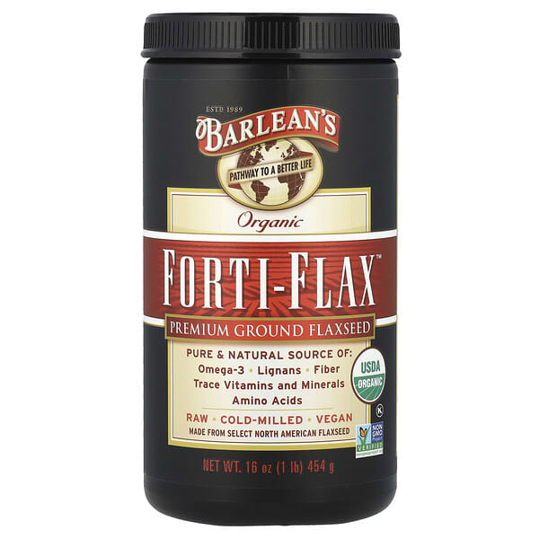 Barlean's, 有機亞麻籽粉,優質研磨亞麻籽,16盎司(454克)