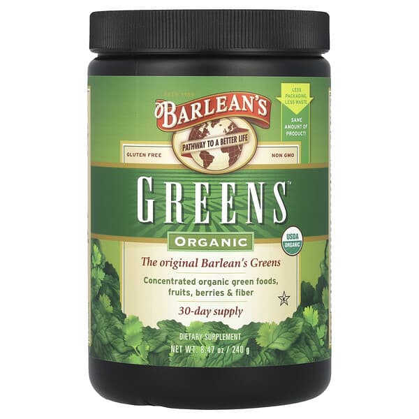 Barlean's, 有機綠色食品™，8.47 盎司（240 克）