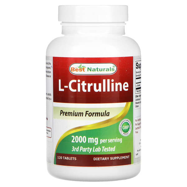 Best Naturals, L-瓜氨酸，2,000 毫克，120 片（每片 1,000 毫克）