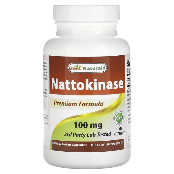 Best Naturals, 納豆激酶，100 毫克，90 粒素食膠囊