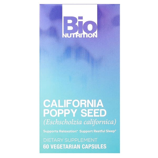 Bio Nutrition, 花菱草籽，500 毫克，60 粒素食膠囊