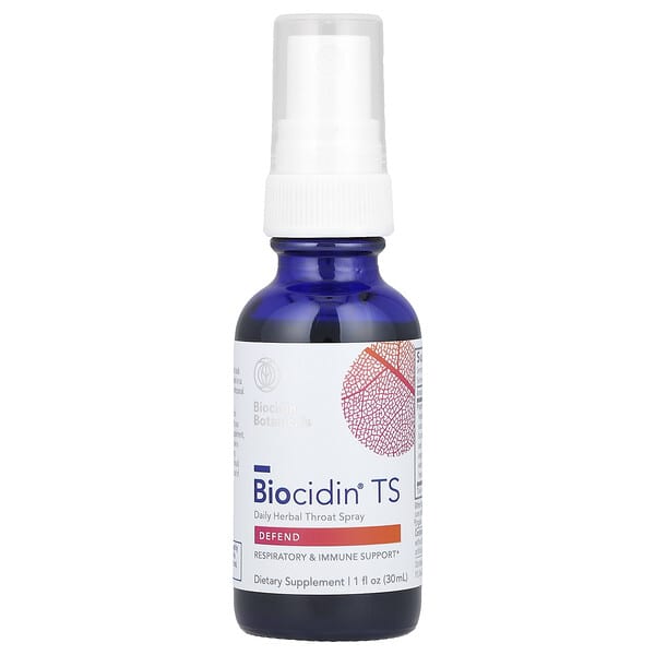 Biocidin Botanicals, Biocidin® TS,每日草本喉嚨噴霧,1 液量盎司(30 毫升)
