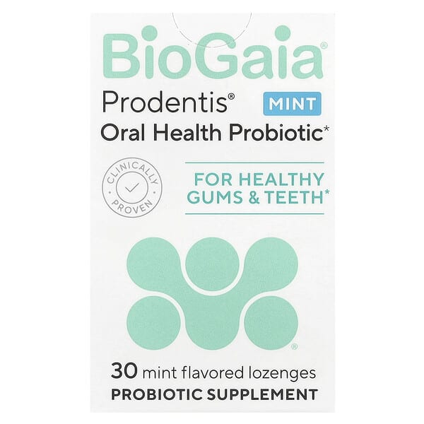 BioGaia, Prodentis® 口腔健康益生菌，用於健康牙齦和牙齒，薄荷味，30 粒益生菌錠劑