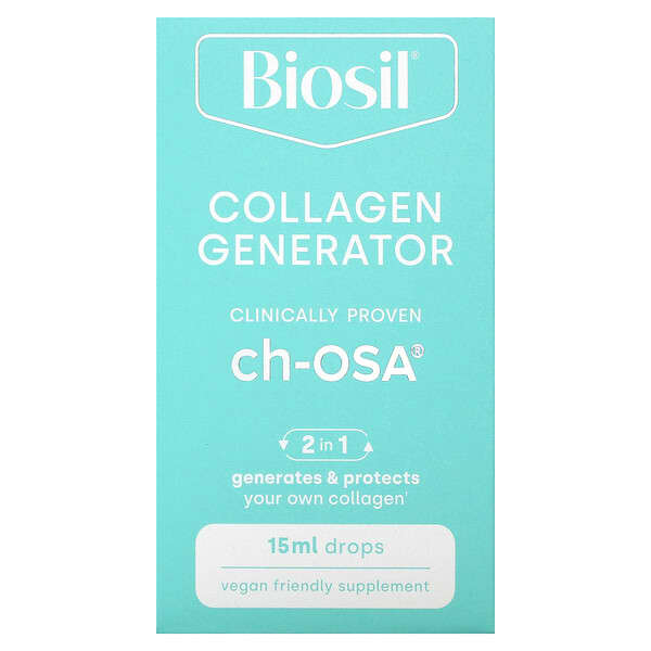 Biosil, ch-OSA 升級版膠原生成膠囊，0.5 液量盎司（15 毫升）