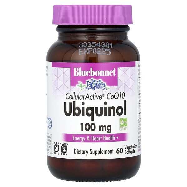 Bluebonnet Nutrition, CellularActive 輔酶 Q10，泛醇，100 毫克，60 粒素食軟凝膠