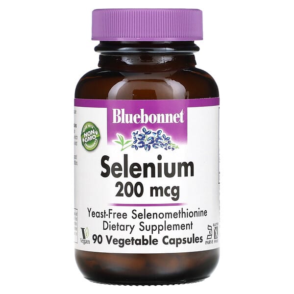Bluebonnet Nutrition, 硒，200 微克，90 粒素食膠囊
