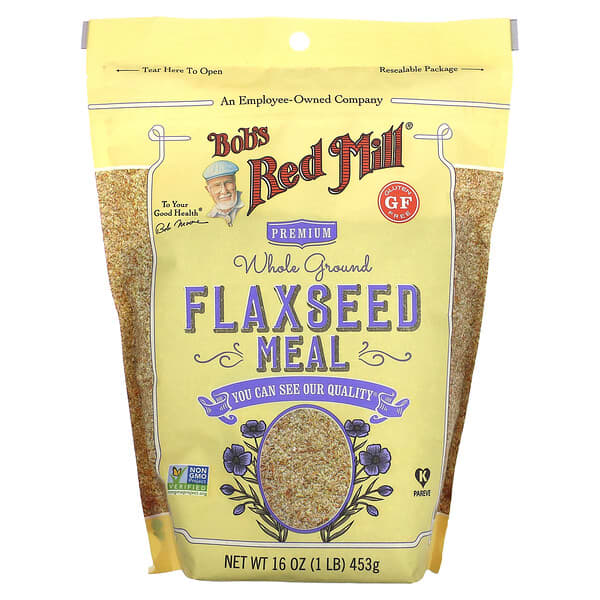 Bob's Red Mill, 優質整粒研磨亞麻籽粕，16 盎司（453 克）