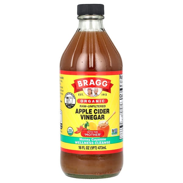 Bragg, 有機蘋果醋（含醋母），蜂蜜辣椒，16 液量盎司（473 毫升）