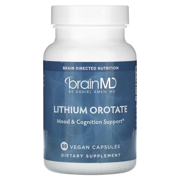 BrainMD, 乳清酸鋰，5 毫克，60 粒全素膠囊
