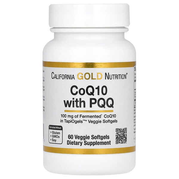 California Gold Nutrition, 輔酶 Q10 + PQQ,100 毫克,60 粒素食軟凝膠