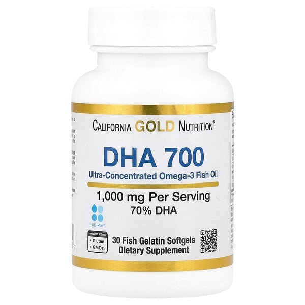 California Gold Nutrition, DHA700 魚油，超濃縮，1,000 毫克，30 粒魚明膠軟凝膠