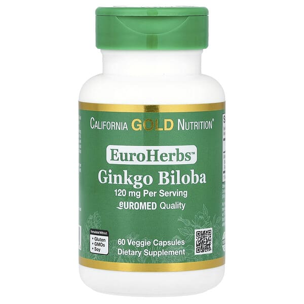 California Gold Nutrition, EuroHerbs™，飛蛾葉提取物，Euromed 質量，120 毫克，60 粒素食膠囊