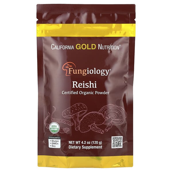 California Gold Nutrition, Fungiology®,有機認可靈芝粉,4.2 盎司(120 克)