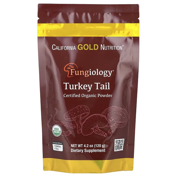 California Gold Nutrition, Fungiology®,認可有機雲芝粉,4.2 盎司(120 克)