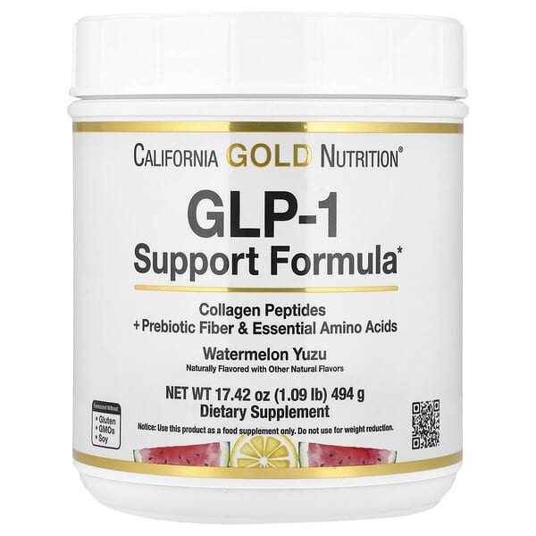 California Gold Nutrition, GLP-1 幫助配方，西瓜柚子味，1.09 磅（494 克）