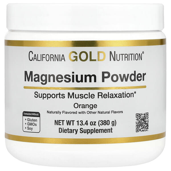 California Gold Nutrition, 鎂粉飲品,橙汁味,13.4 盎司(380 克)