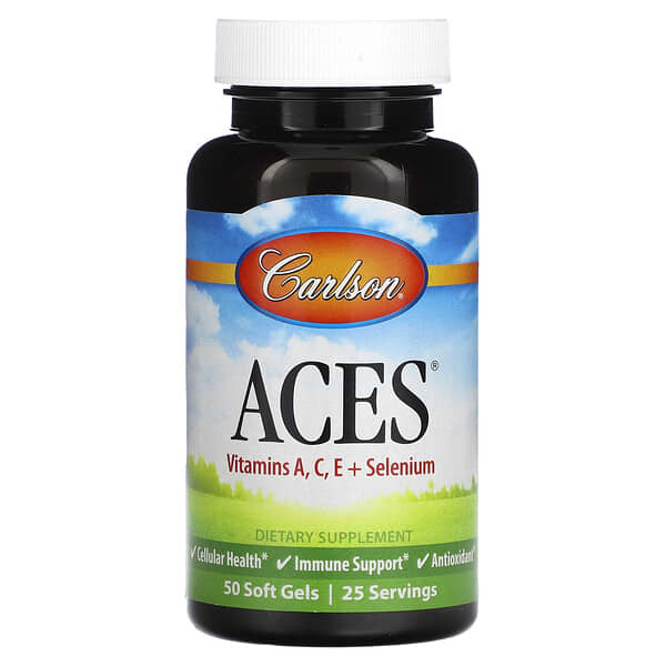 Carlson, ACES，維生素 A、C、E + 硒，50 粒軟凝膠