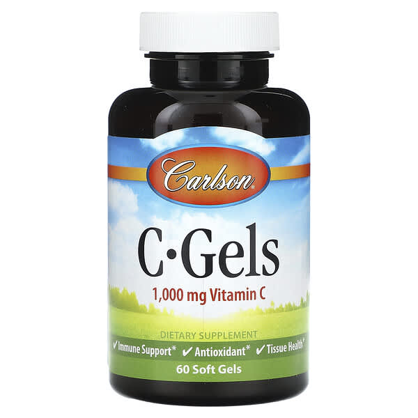Carlson, C-Gel，維生素 C，1,000 毫克，60 粒軟凝膠