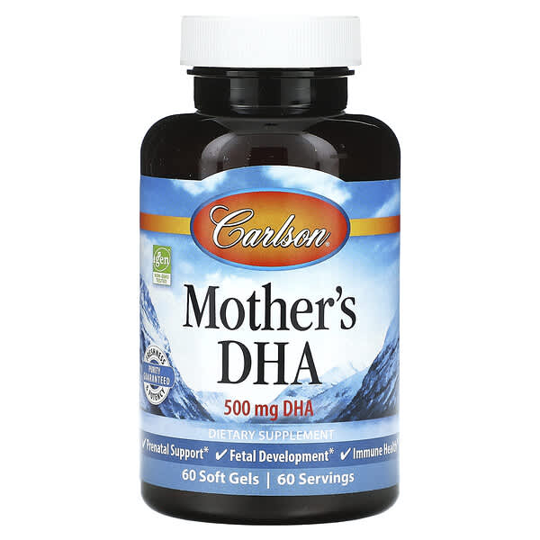 Carlson, 媽媽 DHA，500 毫克，60 粒軟凝膠