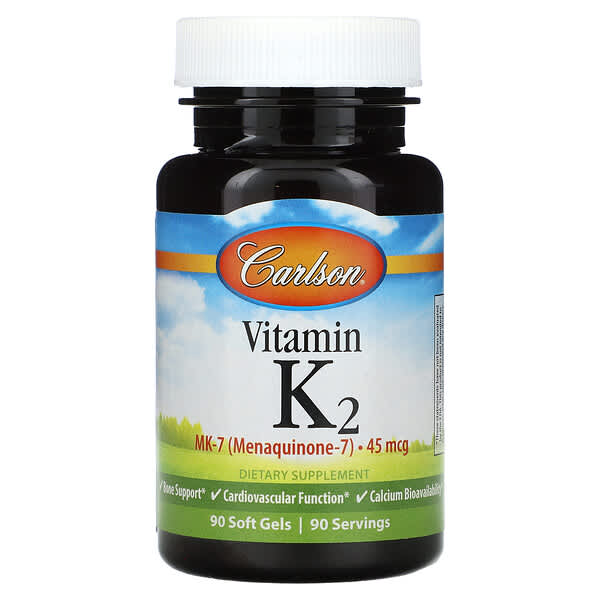 Carlson, 維生素 K2 (MK-7) 軟凝膠，45 微克，90 粒裝