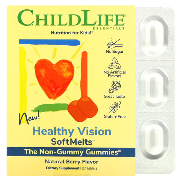ChildLife Essentials, 健康視力軟糖，天然漿果味，27 片