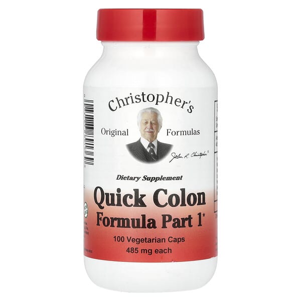 Christopher's Original Formulas, 快速清理結腸配方，1 部分，485 毫克，100 粒素食膠囊