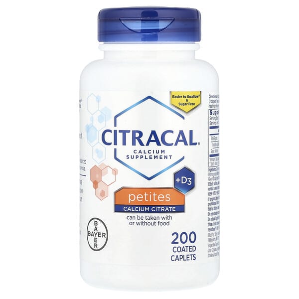 Citracal, 鈣補充劑，檸檬酸鈣 +D3包衣囊片，迷你，200片