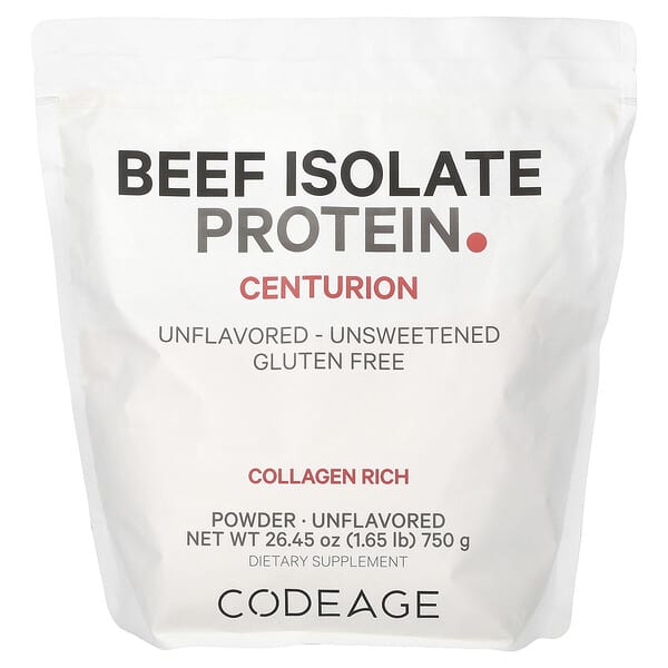 Codeage, 分離牛肉蛋白質粉，原味，1.65 磅（750 克）