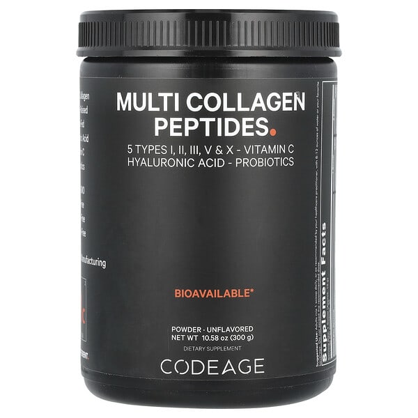 Codeage, 水解多膠原蛋白多肽粉,原味,10.58 盎司(300 克)
