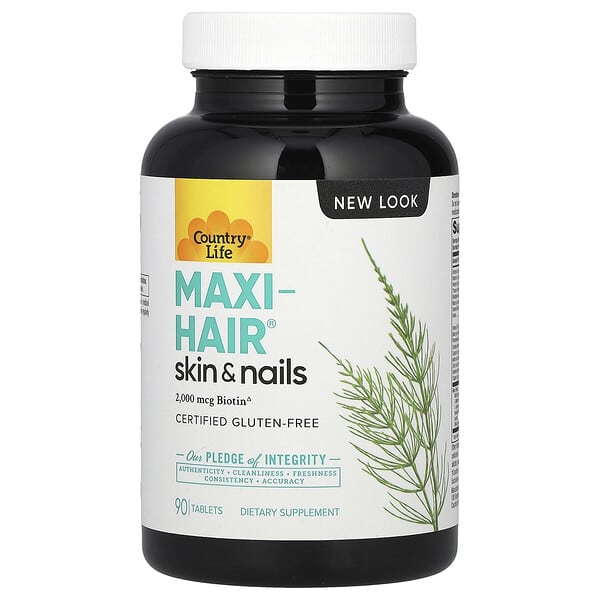 Country Life, Maxi - 頭髮、皮膚和指甲，90 片