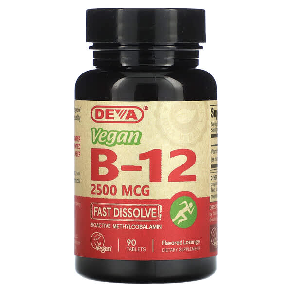 Deva, 全素 B12，速溶，2500 微克，90 片