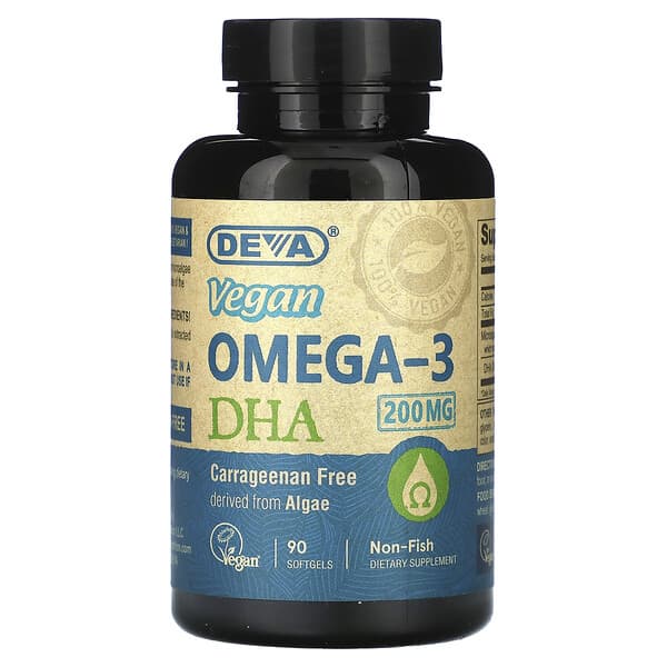 Deva, 純素歐米伽 -3 DHA，90 粒純素軟凝膠