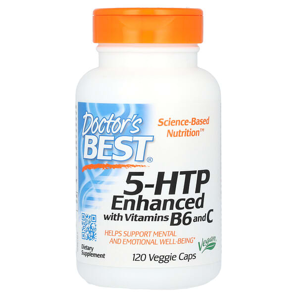 Doctor's Best, 5-HTP,添加維生素 B6 和維生素 C,120 粒素食膠囊