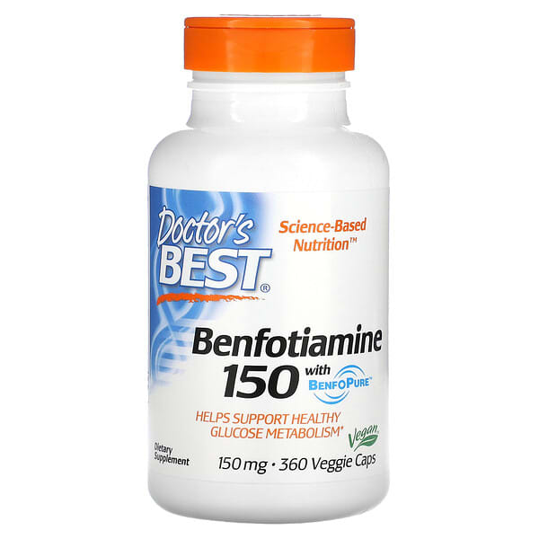 Doctor's Best, 含 BenfoPure 的苯磷硫胺,150 微克,360 粒素食膠囊