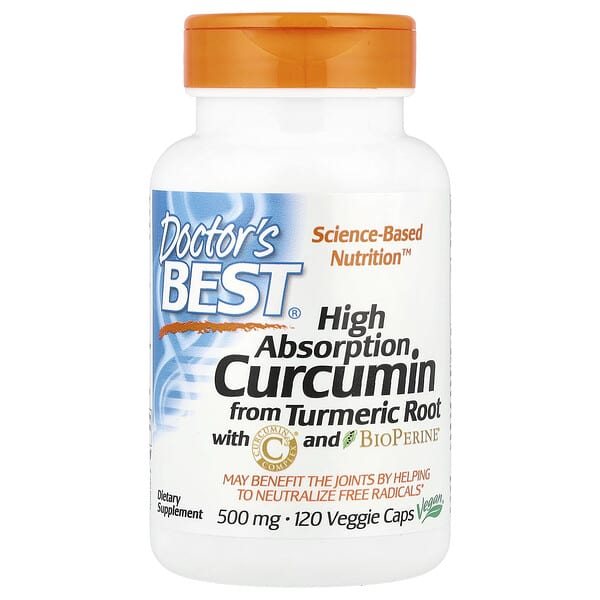 Doctor's Best, 高吸收姜黃素，120 粒素食膠囊