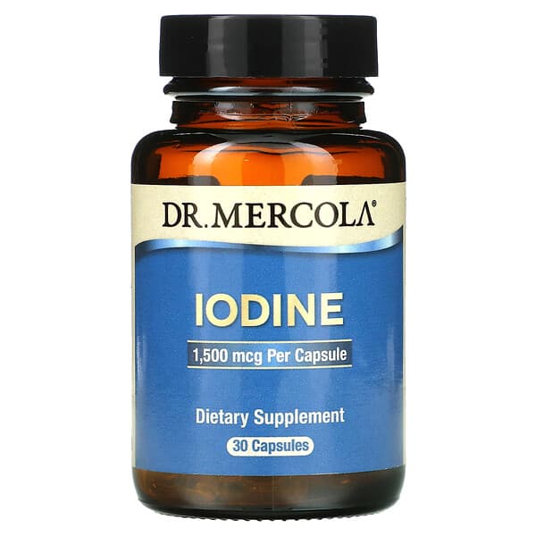 Dr. Mercola, 碘，1,500 微克，30 粒膠囊（每粒膠囊 1,500 微克）