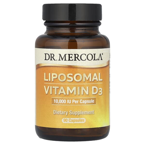 Dr. Mercola, 脂質體維生素 D3，10,000 國際單位，90 粒膠囊