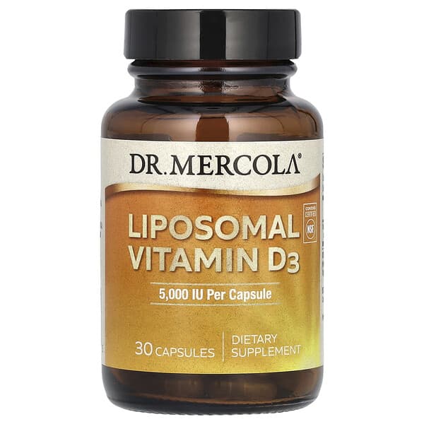 Dr. Mercola, 脂質體維生素 D3，5,000 國際單位，30 粒膠囊