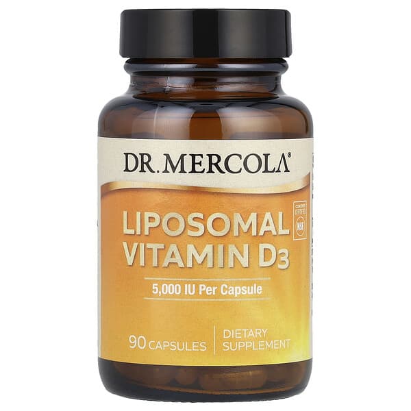 Dr. Mercola, 脂質體維生素 D3,5,000 國際單位,90 粒膠囊