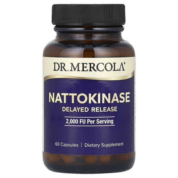 Dr. Mercola, 納豆激酶，2000 FU、60 粒膠囊