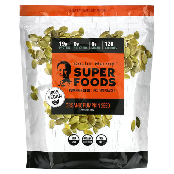 Dr. Murray's, Super Foods，有機南瓜籽蛋白質粉，2 磅（908 克）