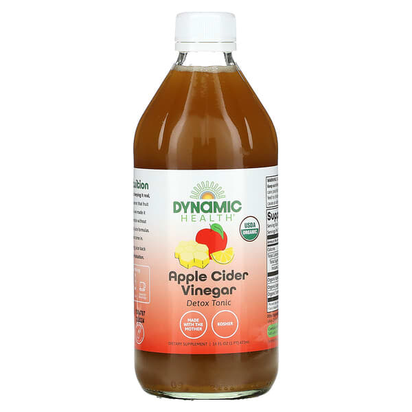 Dynamic Health, 有機認可清體滋補蘋果醋，16 液盎司（473 毫升）