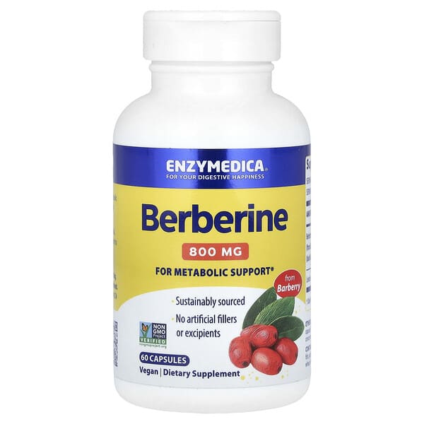 Enzymedica, 小檗堿，800 毫克，60 粒膠囊（每粒膠囊 400 毫克）