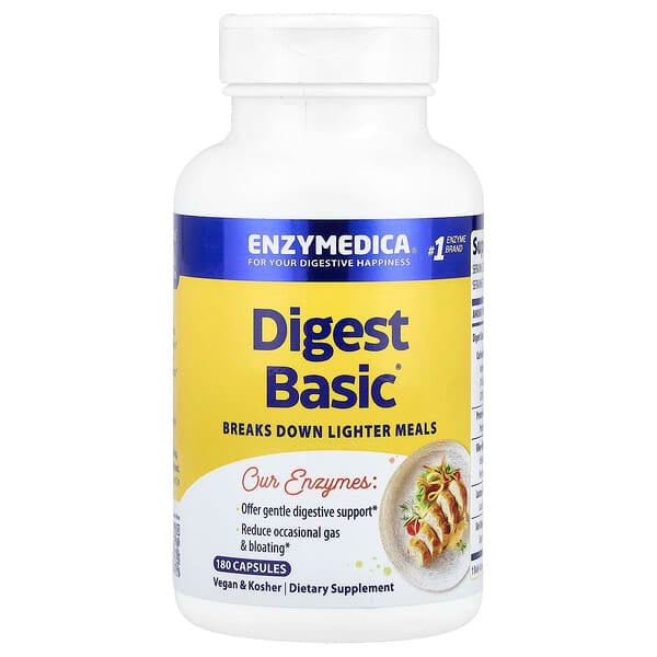 Enzymedica, Digest Basic® 消化基礎，180 粒膠囊