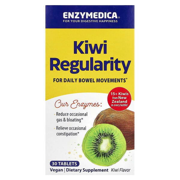 Enzymedica, Kiwi Regularity，獼猴桃，600 毫克，30 片（每片 300 毫克）